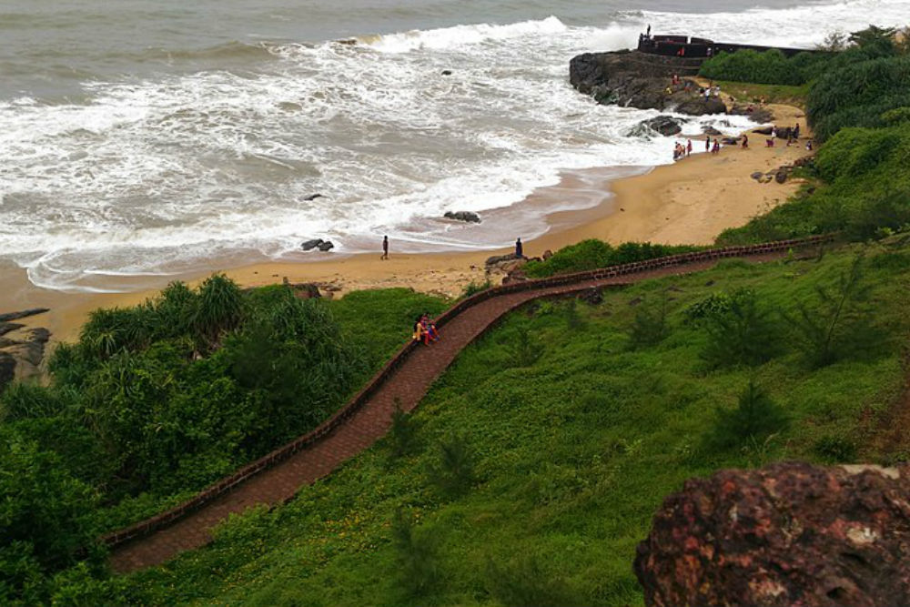 View of the Bekal Fort and nearby Pallikkere Beach (Bekal Beach)
